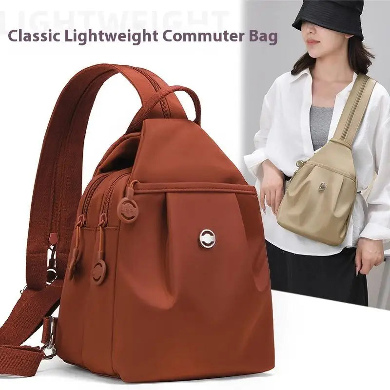 Casual Small Backpack With Multiple Compartments Chest Bag Crossbody Bag Large
