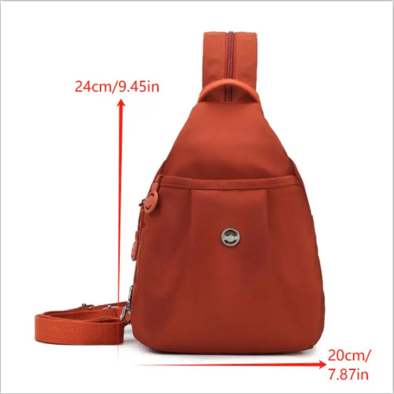 Casual Small Backpack With Multiple Compartments Chest Bag Crossbody Bag Large
