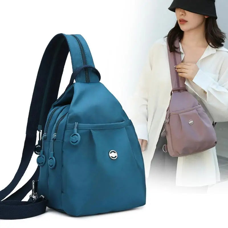 Casual Small Backpack With Multiple Compartments Chest Bag Crossbody Bag Large